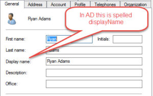 Query Active Directory DisplayName