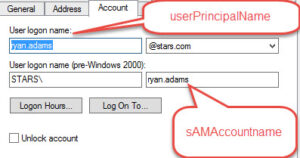 Query Active Directory SAM and UPN